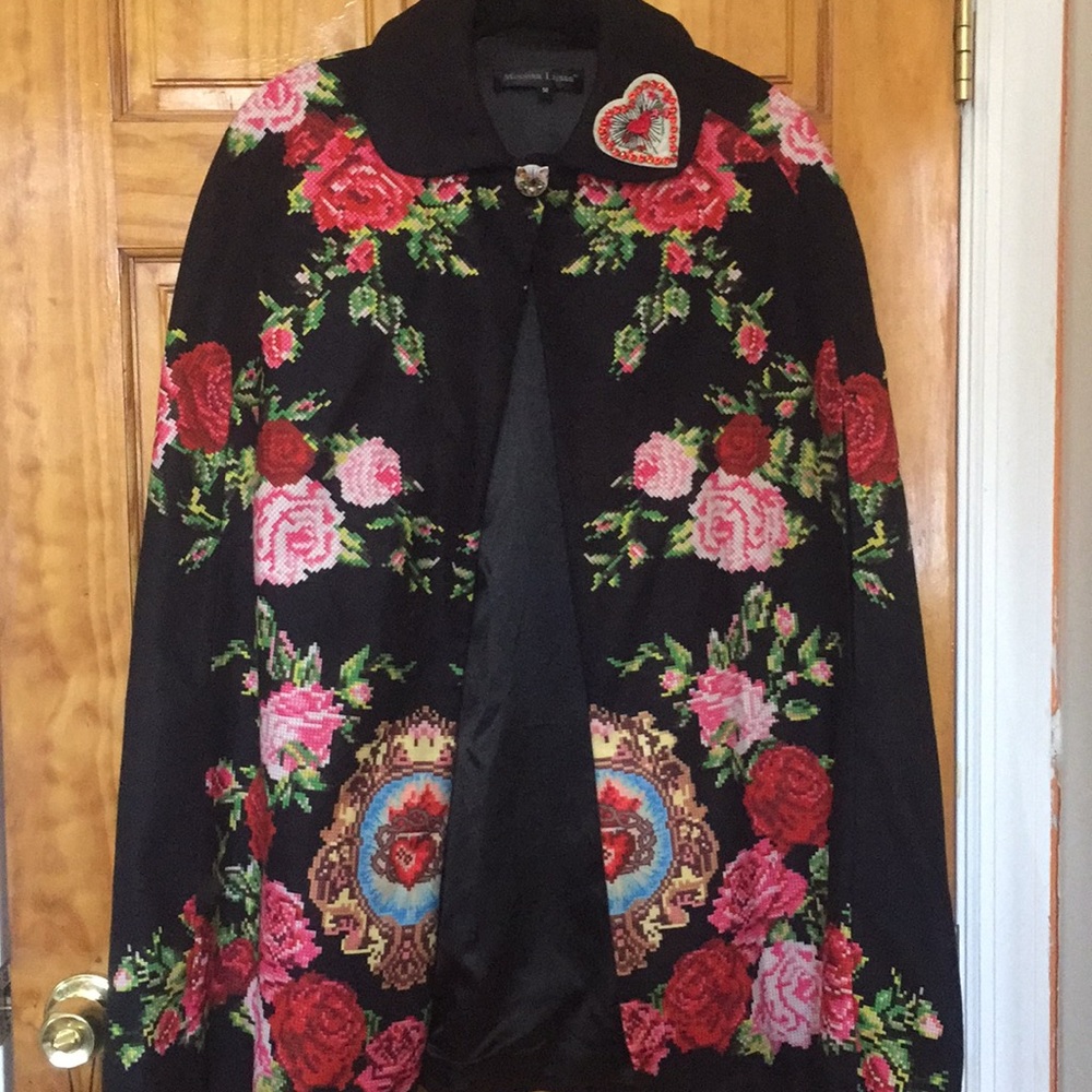 Cross stitch floral cape